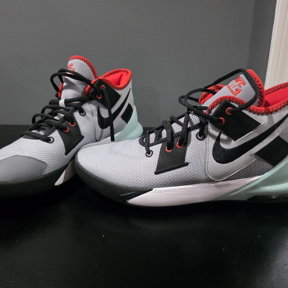 Nike Gray and Red High-Top Sneakers - Picture 5 of 5